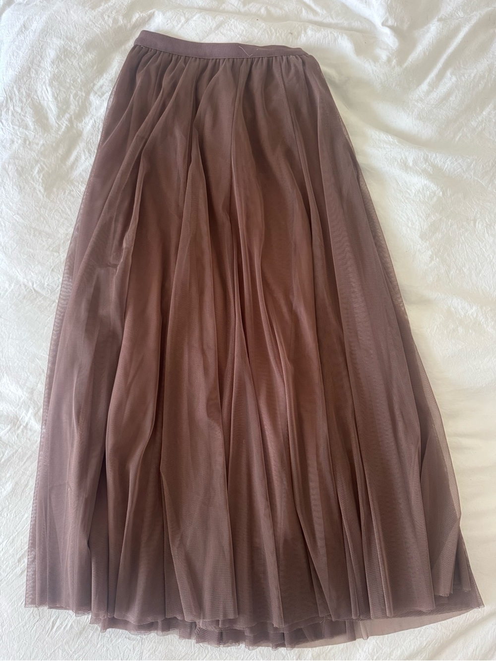 SANGTREE Women's Long Tulle Skirts Elastic High Waist A-Line Mesh - Med - Picture 4 of 4
